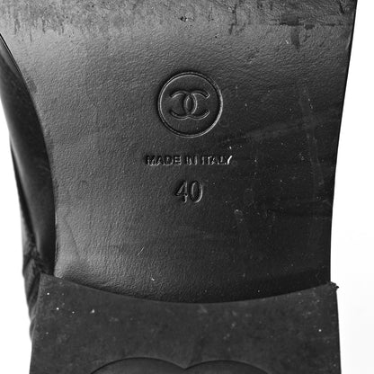 Chanel Calfskin Lace Up Combat Boots 40 Black 14 of 14
