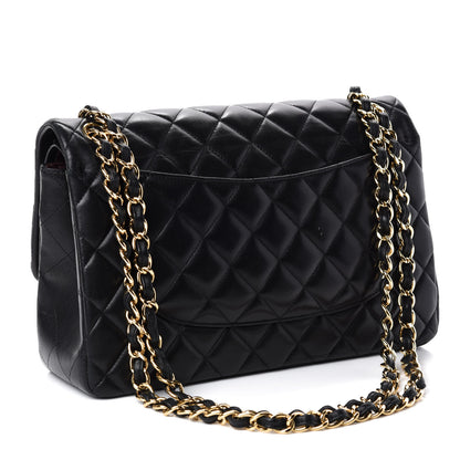 Chanel Lambskin Quilted Jumbo Double Flap Black 4 of 15