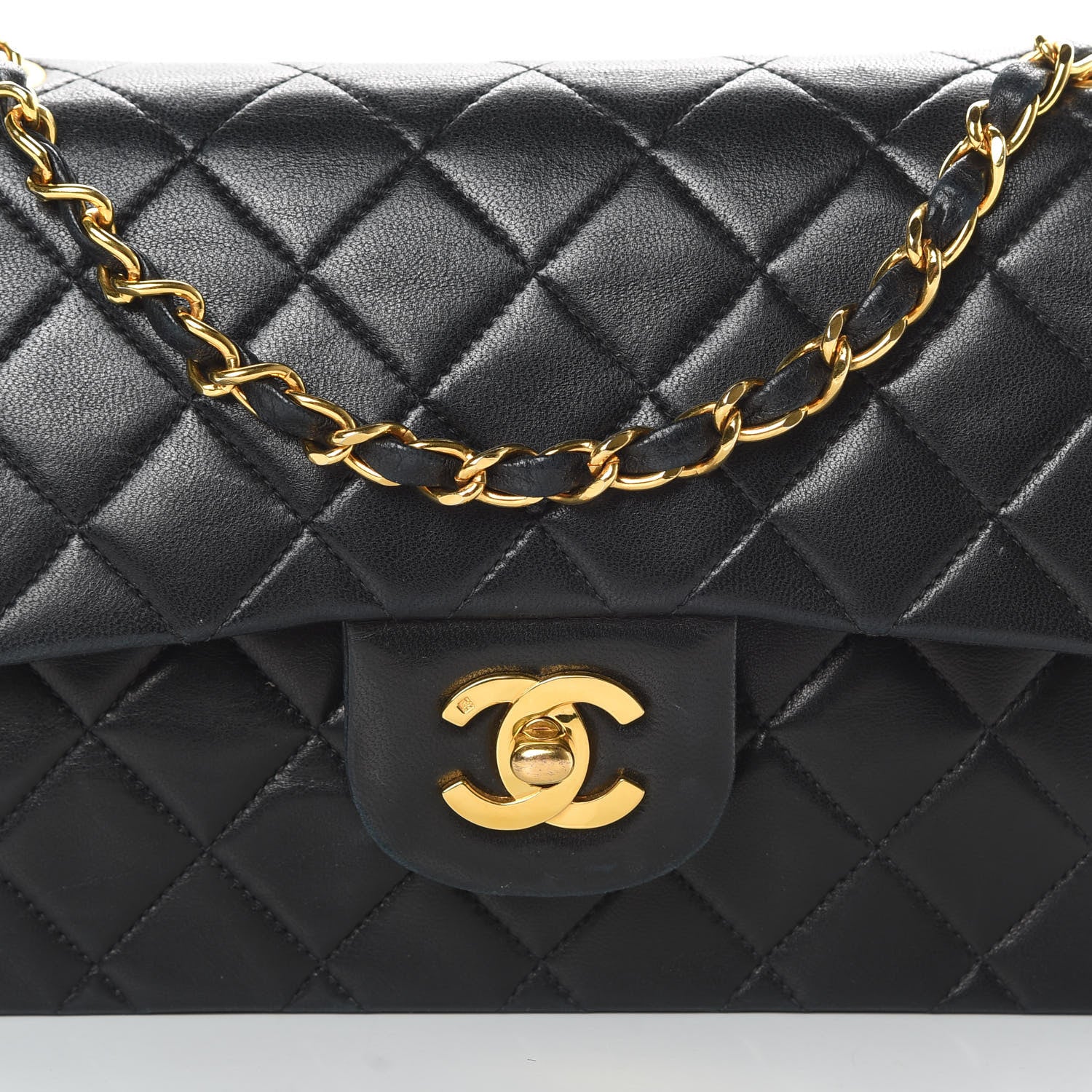 Chanel Lambskin Quilted Small Double Flap Black 8 of 21