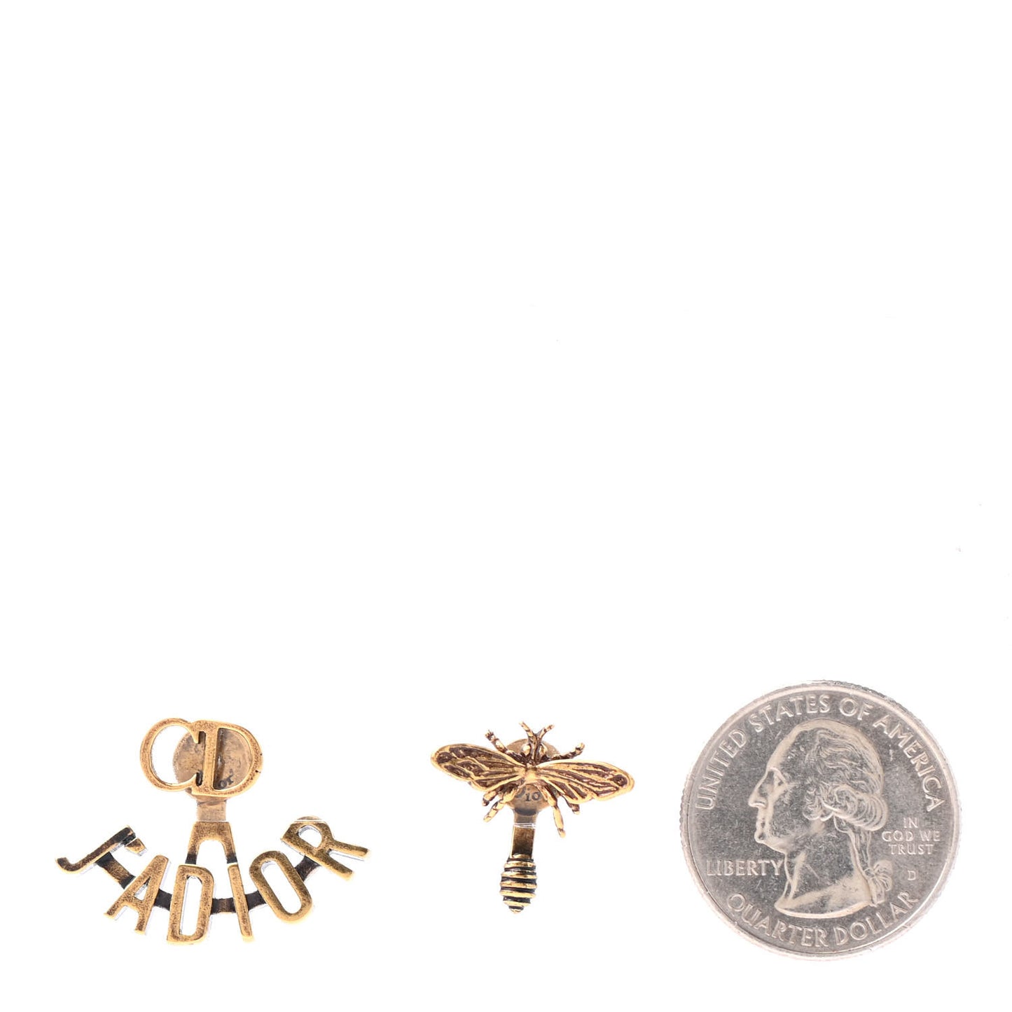 Metal J'Adior Earrings Aged Gold