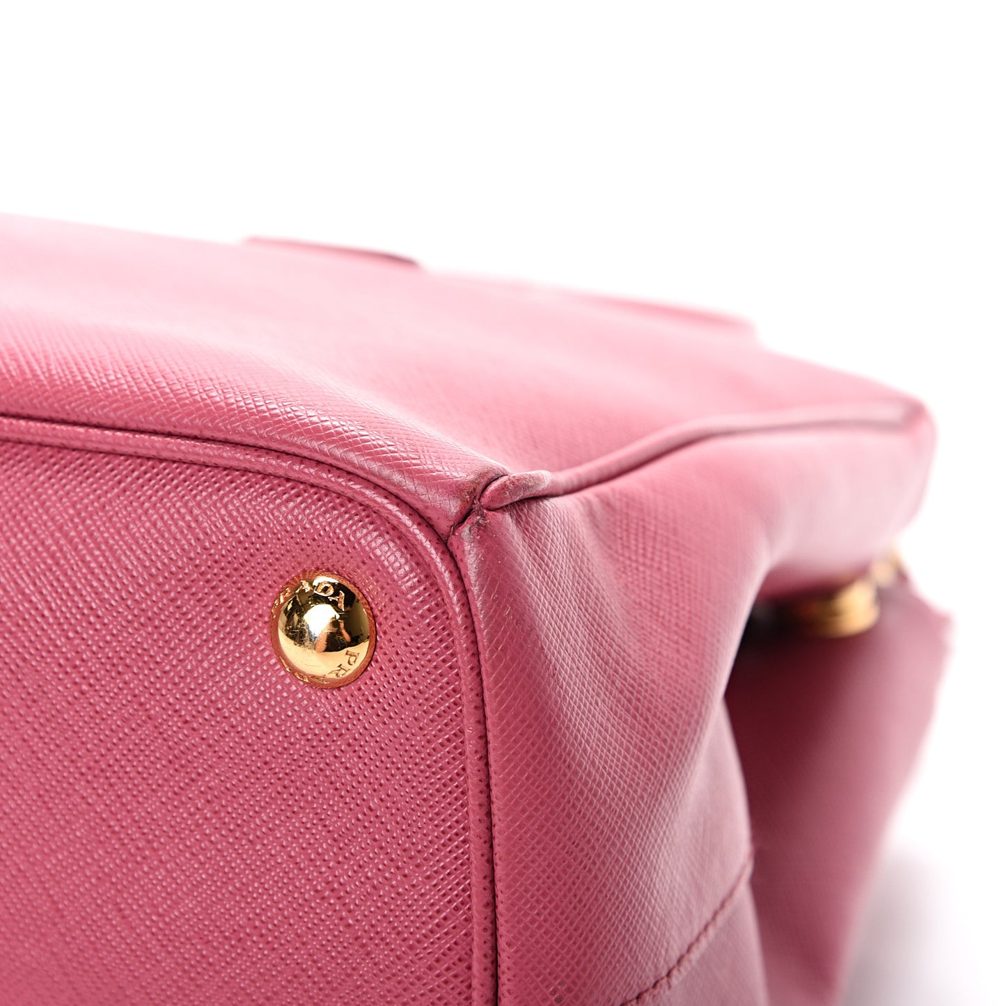 Saffiano Small Galleria Double Zip Tote Fuxia