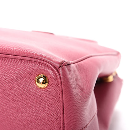 Prada Saffiano Small Galleria Double Zip Tote Fuxia 12 of 22