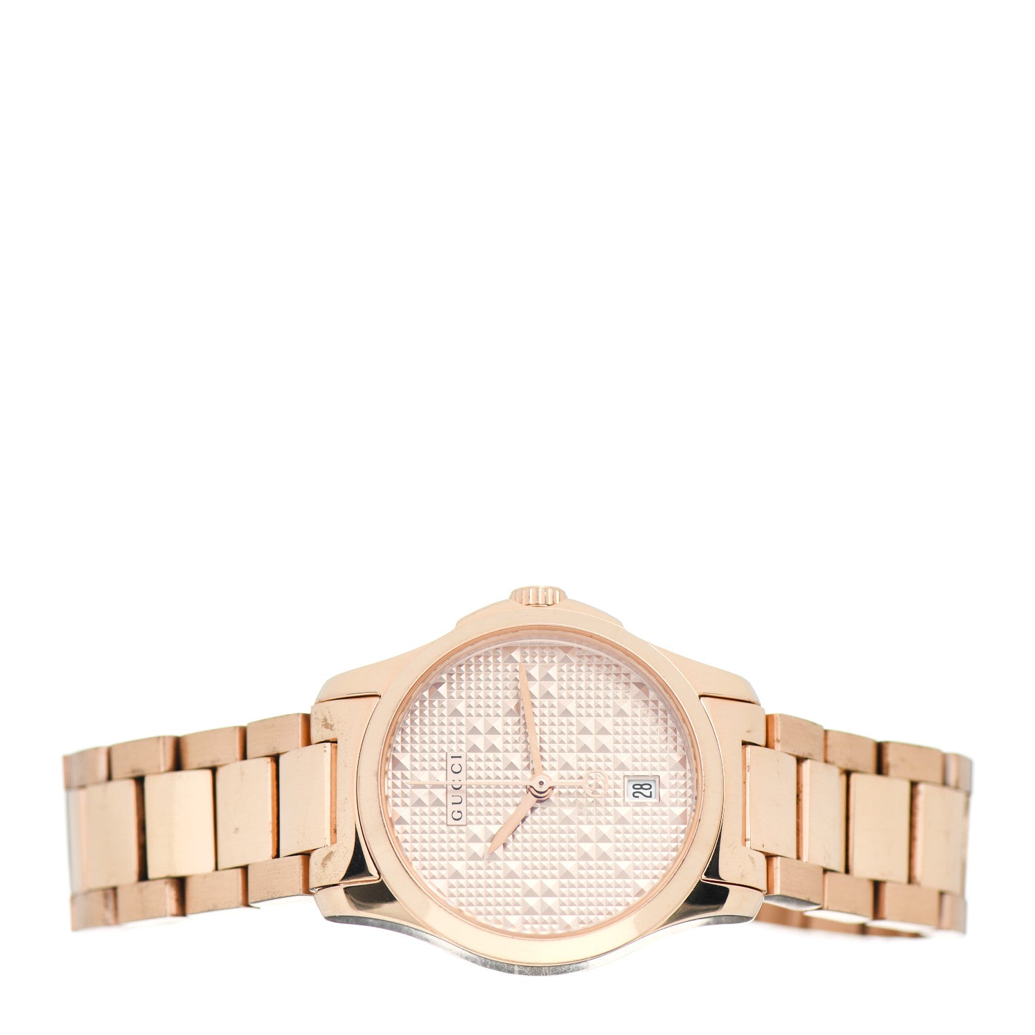 Gucci Stainless Steel 27mm G-Timeless Diamante Quartz Watch Rose 2 of 5
