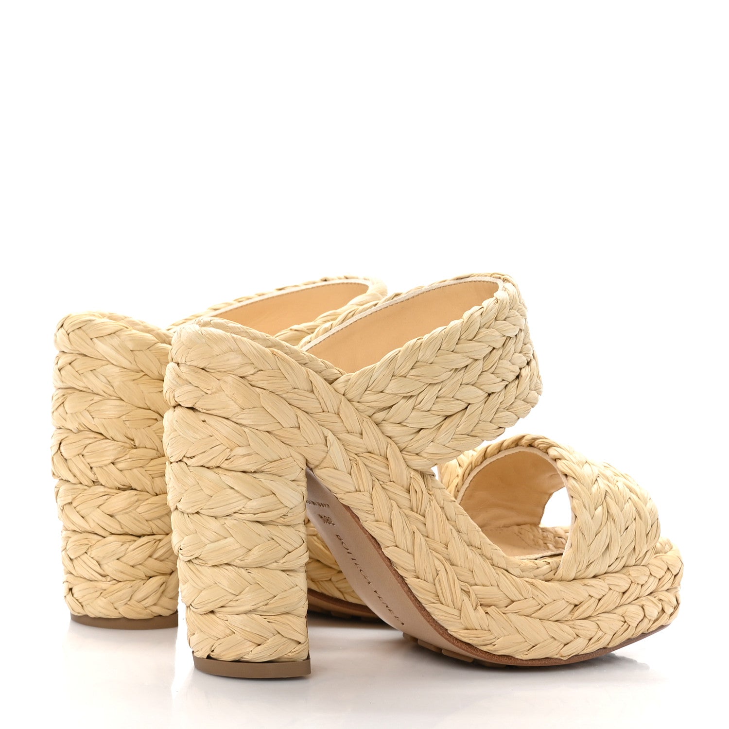 Bottega Veneta Trinity Weave Canalazzo Sandals 38.5 Cane Sugar 4 of 7