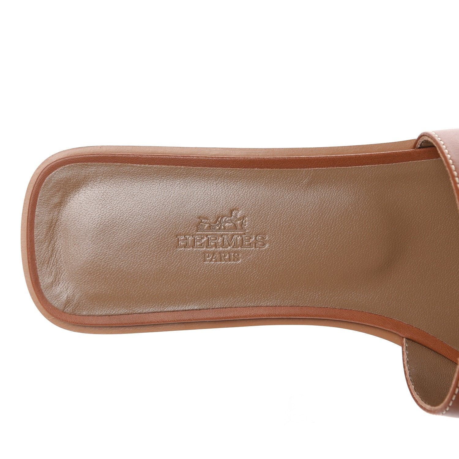 Hermes Box Calfskin Oran Sandals 39 Gold 7 of 8