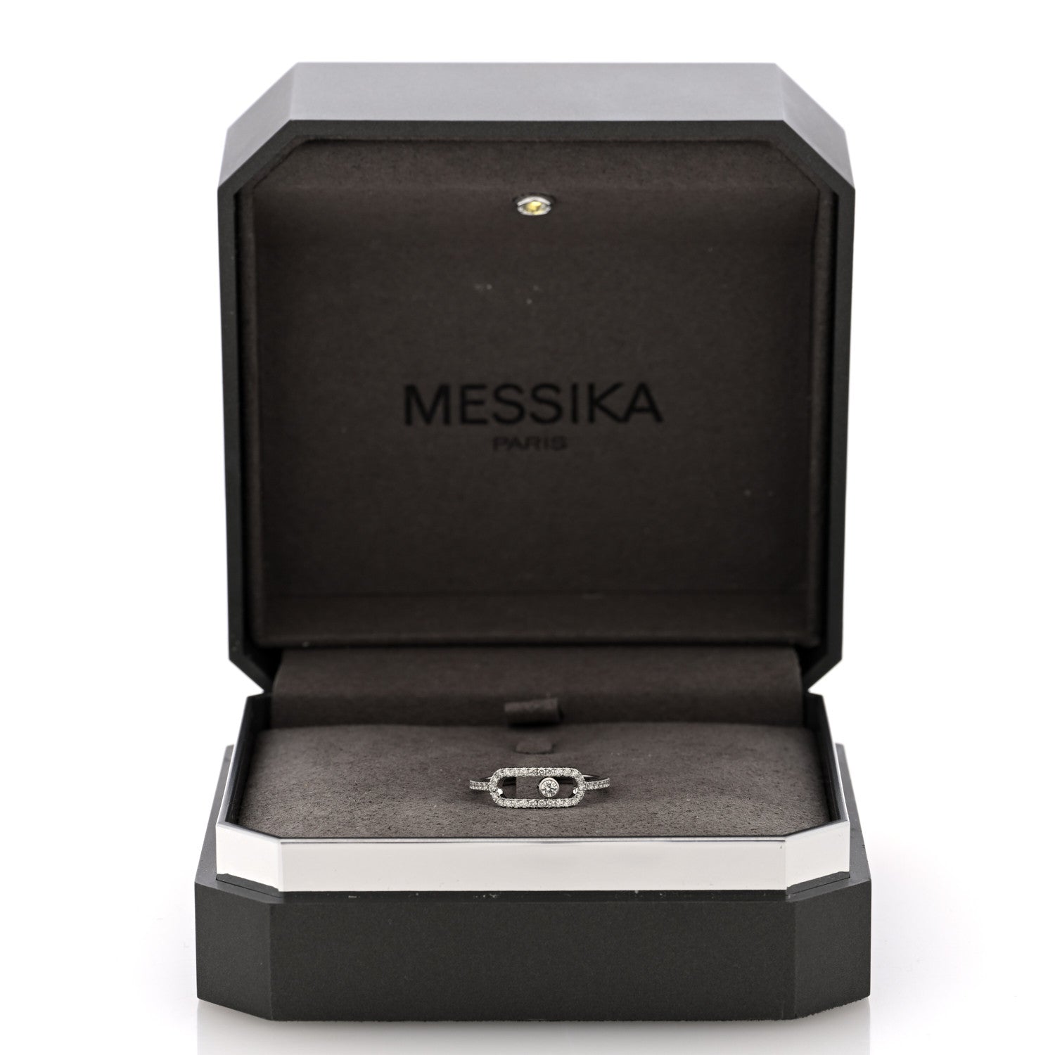 Messika 18K White Gold Diamond Large Move Uno Pave Ring 53 6.5 5 of 5