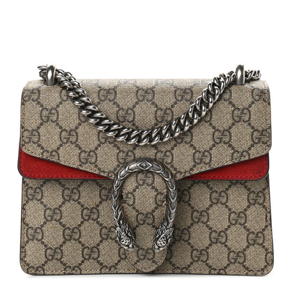 Gucci GG Supreme Monogram Mini Dionysus Shoulder Bag Hibiscus Red 1 of 11