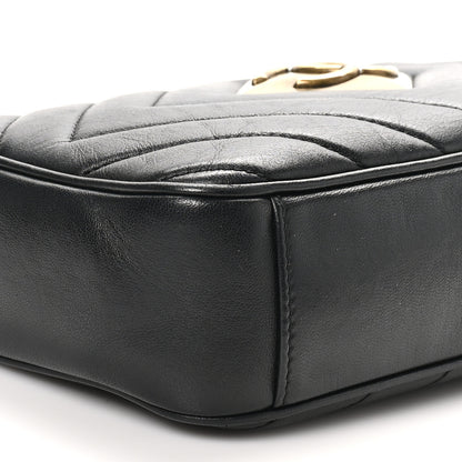 Chanel Lambskin Chevron Quilted Pyramid CC Camera Case Black 9 of 11