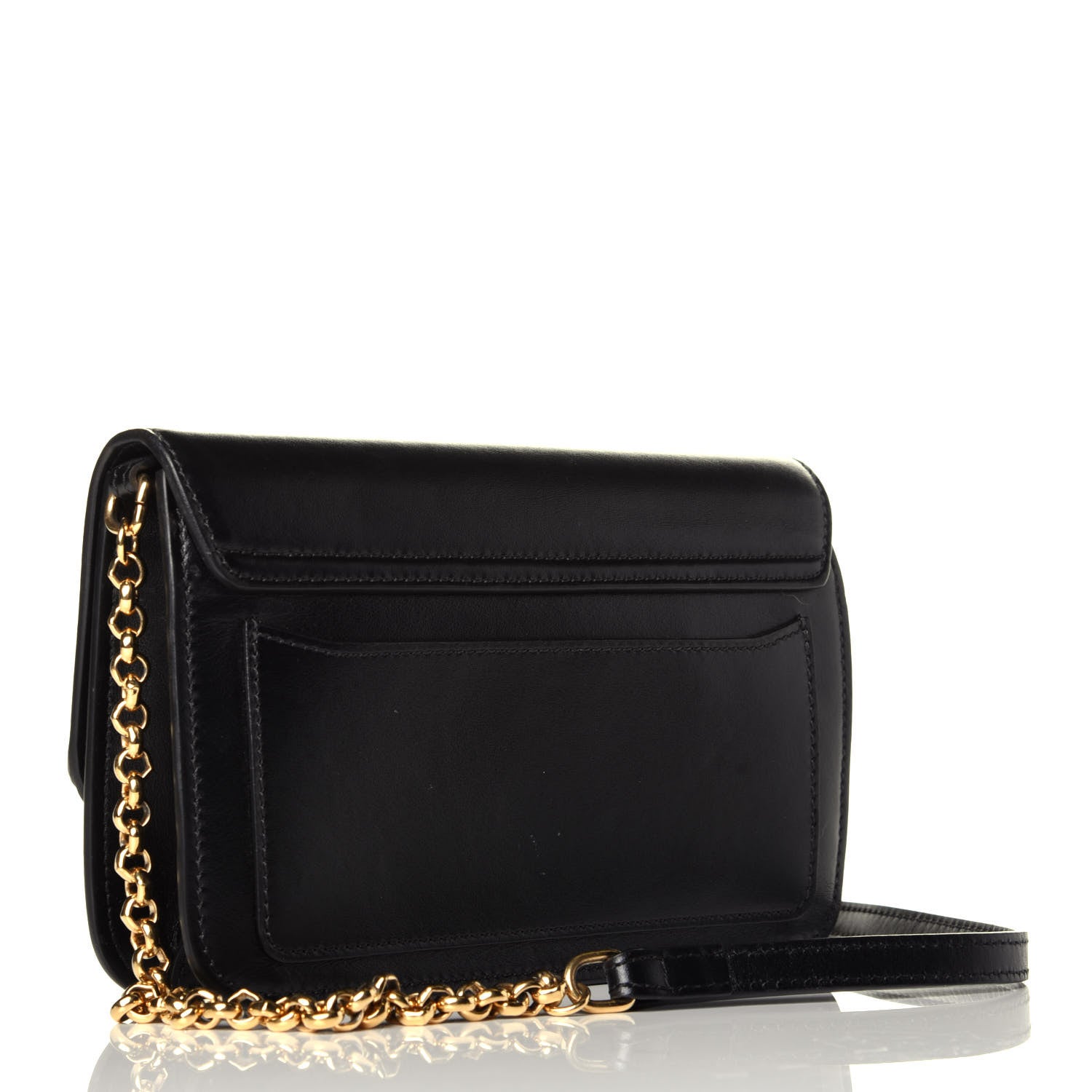 Chloe Calfskin Suede C Clutch With Chain Black 3 of 10