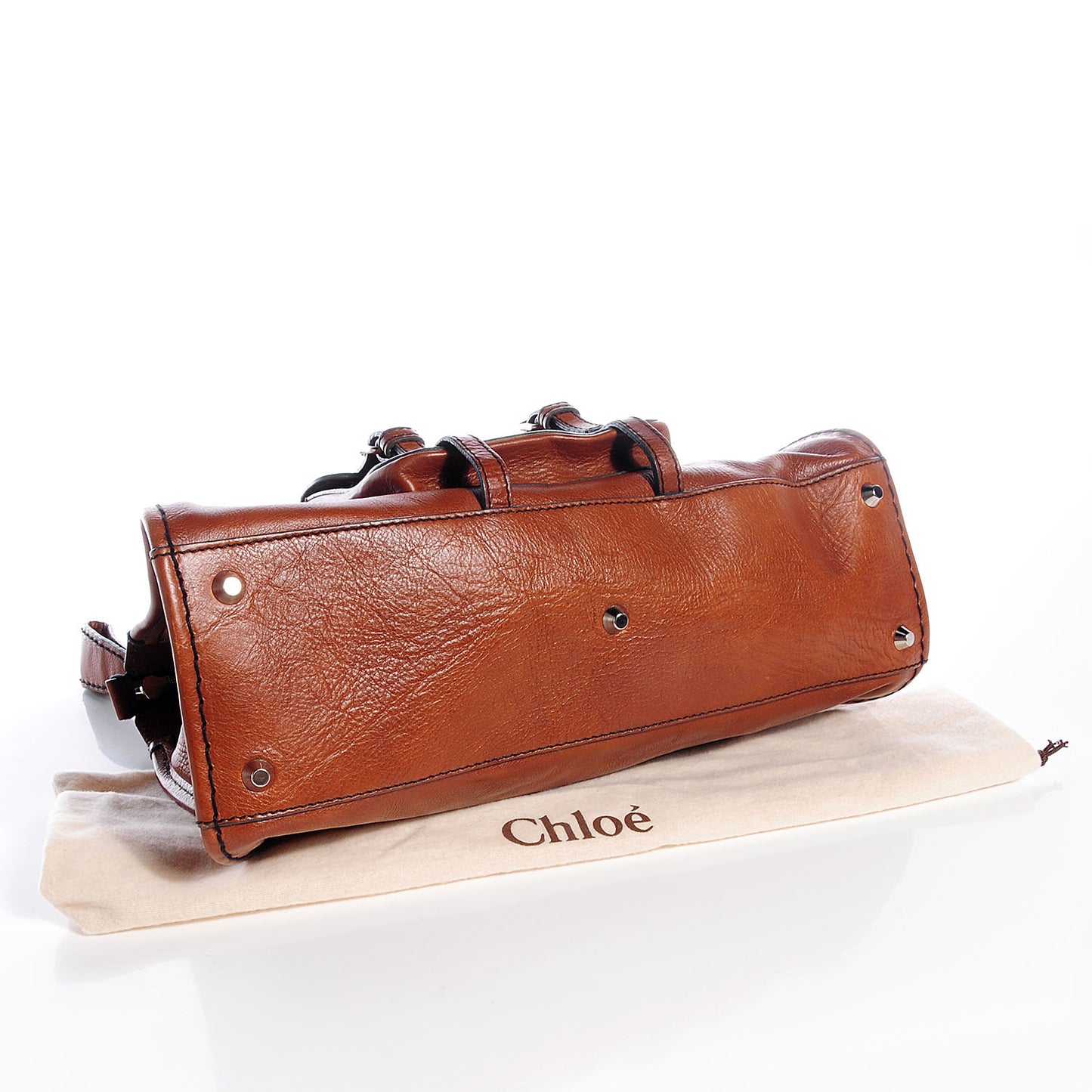 Leather Edith Satchel Muscade