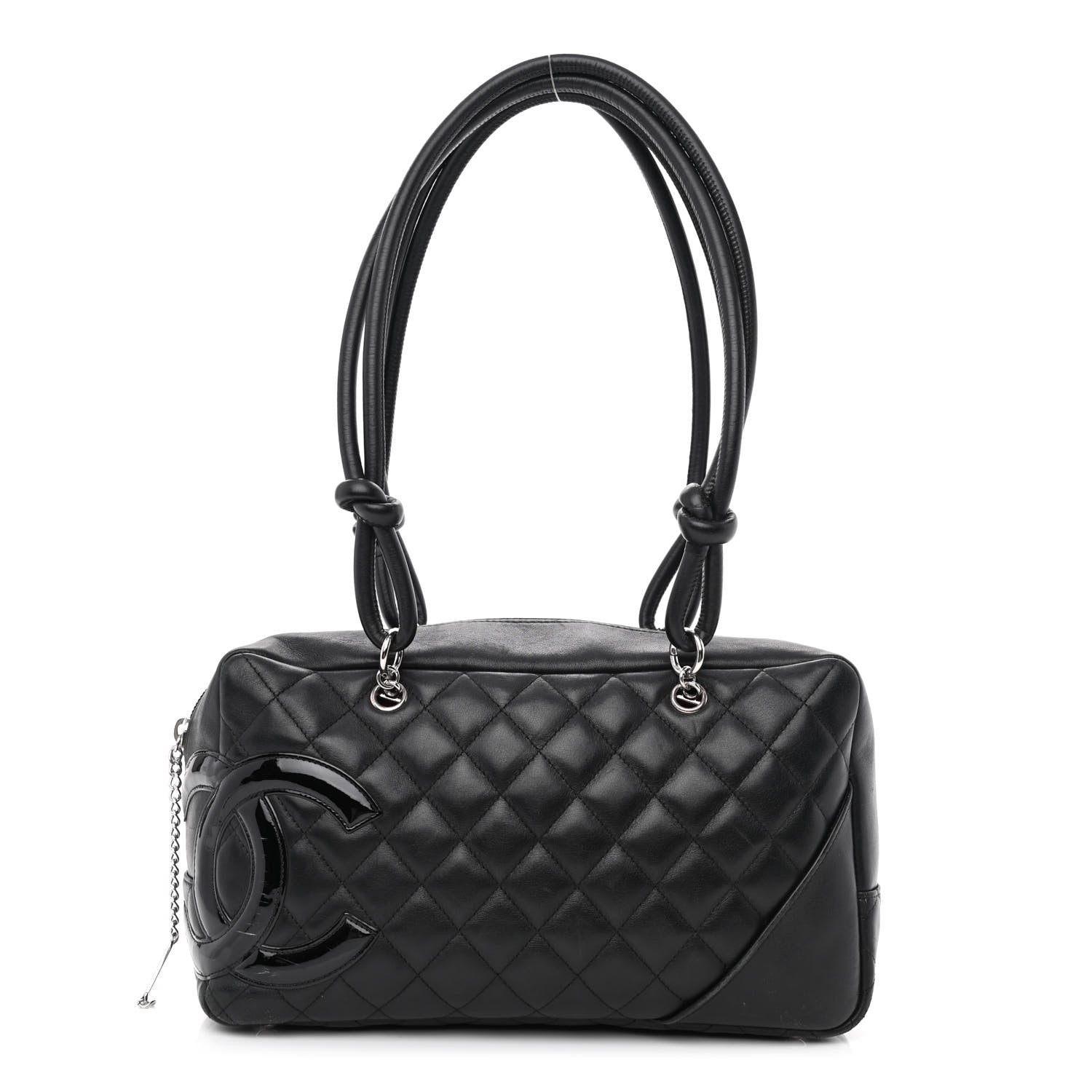 Chanel Calfskin Quilted Large Cambon Bowler Black 1 of 14