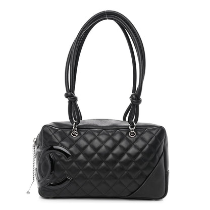 Chanel Calfskin Quilted Large Cambon Bowler Black 1 of 14