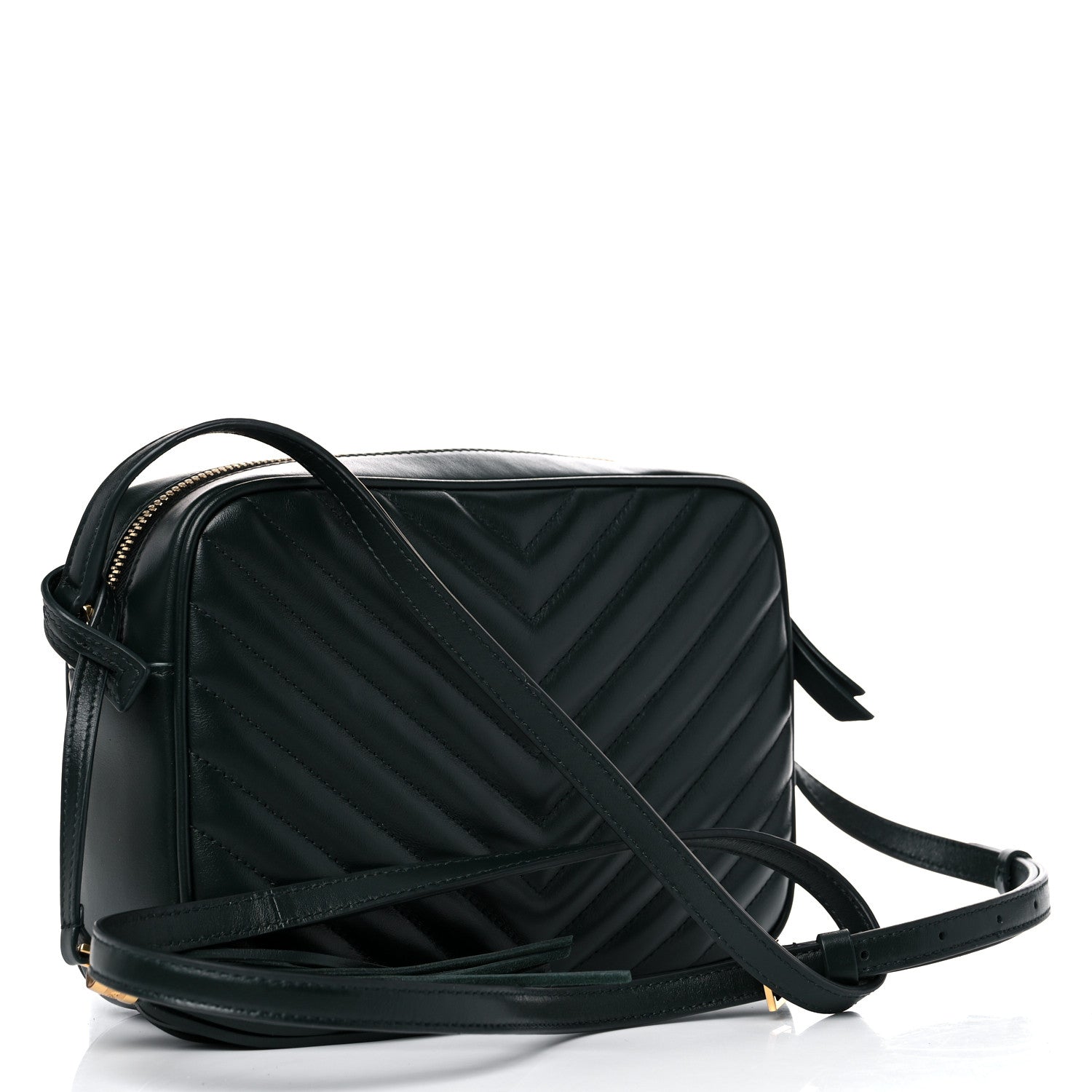Saint Laurent Calfskin Matelasse Monogram Lou Camera Bag Green 3 of 9