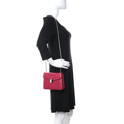 Bulgari Calfskin Small Serpenti Forever Snake Strap Crossbody Bag Pink 2 of 13