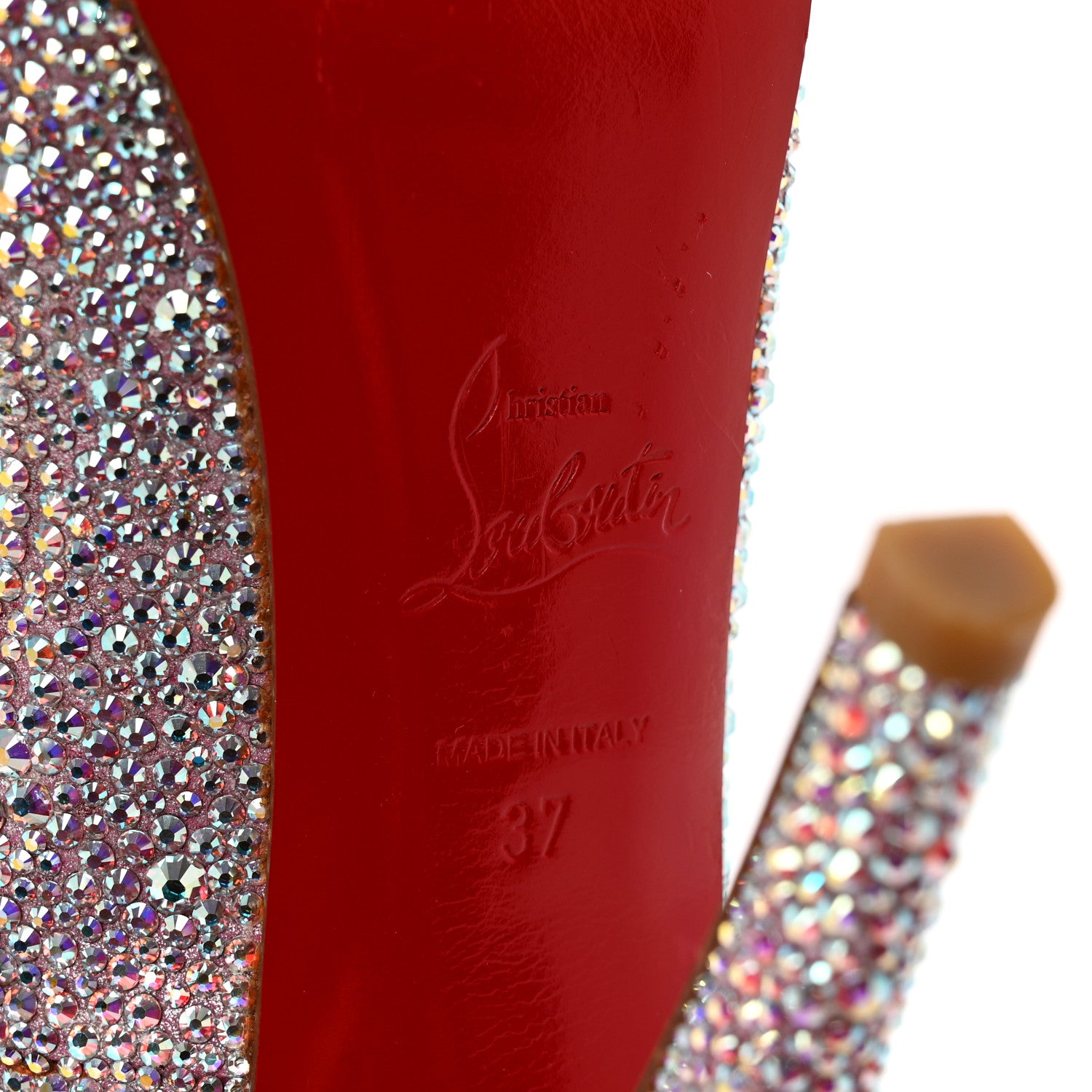 Christian Louboutin Crystal Strass Camilla 100 Pumps 37 Aurora Borea 7 of 21