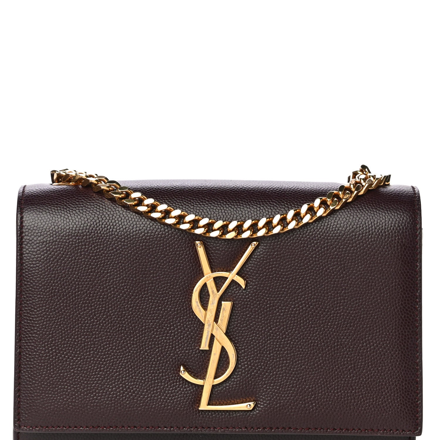 Saint Laurent Grain De Poudre Small Monogram Kate Satchel Armaranto 9 of 13
