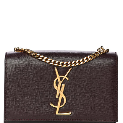 Saint Laurent Grain De Poudre Small Monogram Kate Satchel Armaranto 9 of 13