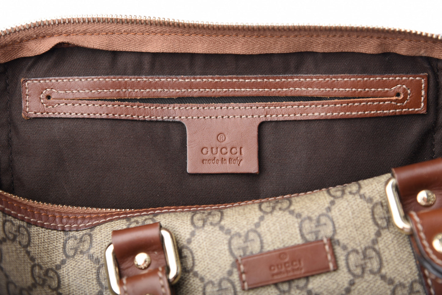 GG Plus Monogram Medium Joy Boston Brown