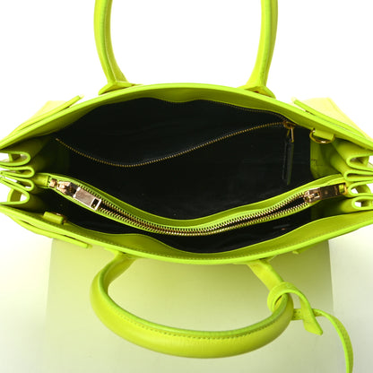 Saint Laurent Calfskin Small Sac De Jour Bag Neon Yellow 9 of 16