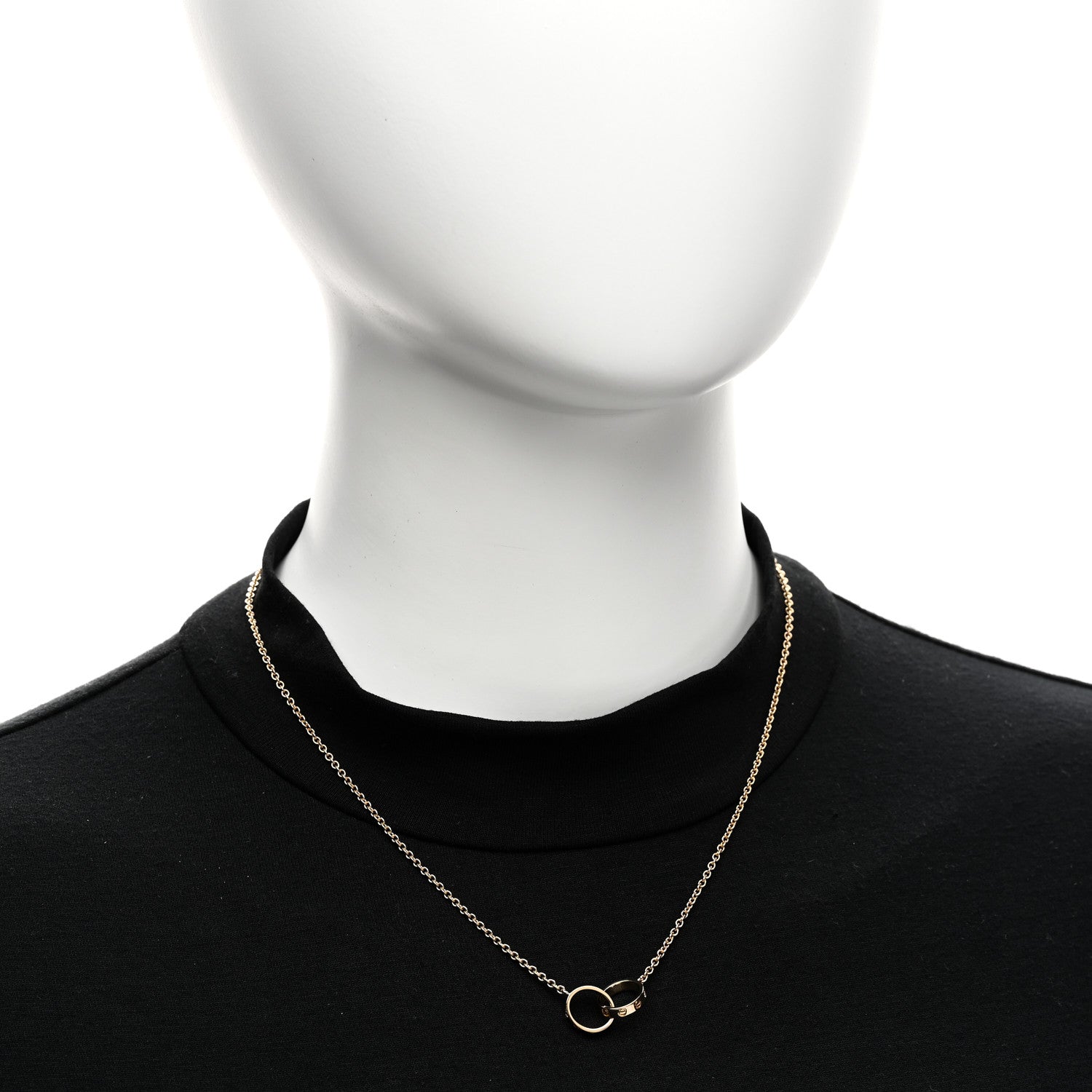 Cartier 18K Yellow Gold Interlocking LOVE Necklace 2 of 5