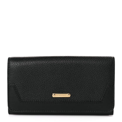 Burberry Grain Calfskin Continental Wallet Black 1 of 6
