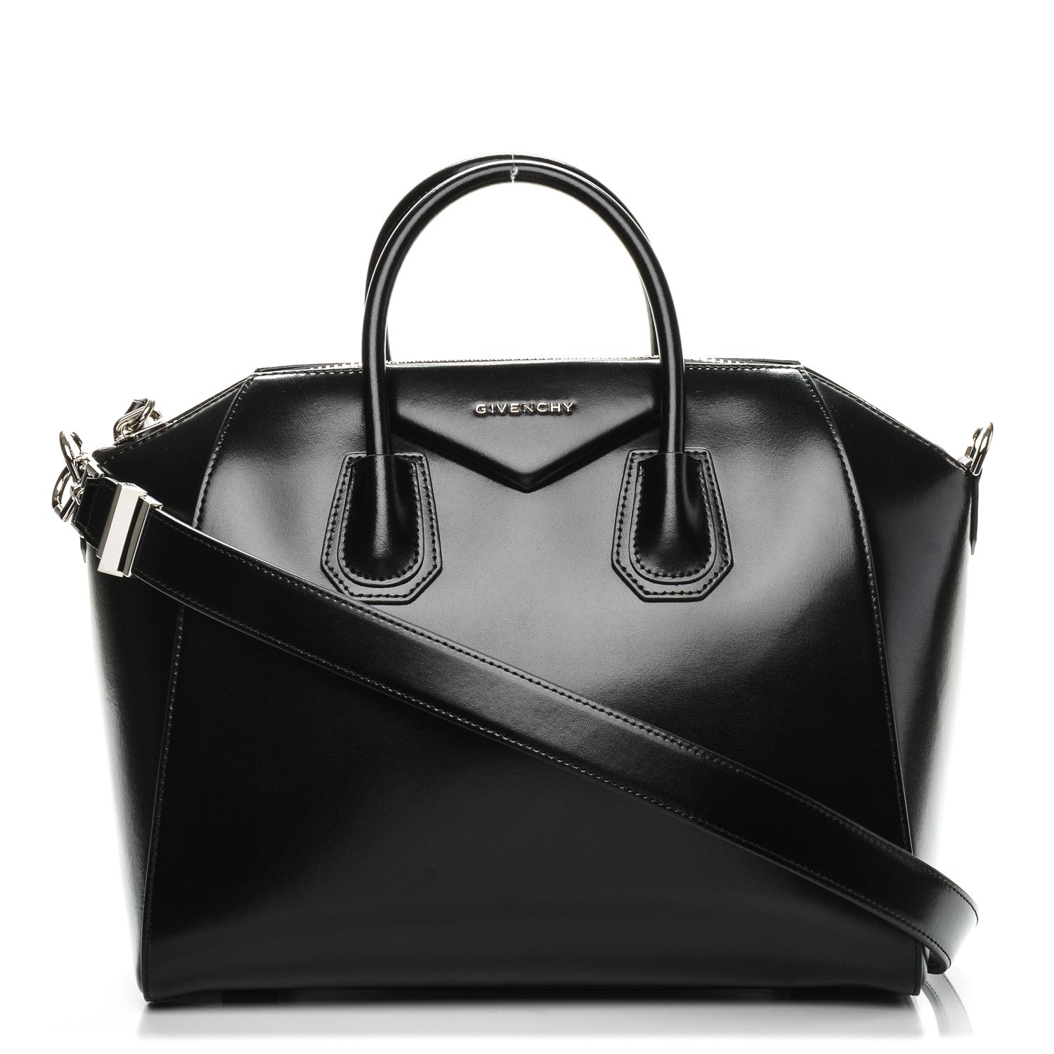 Givenchy Shiny Lord Calfskin Medium Antigona Black 1 of 7