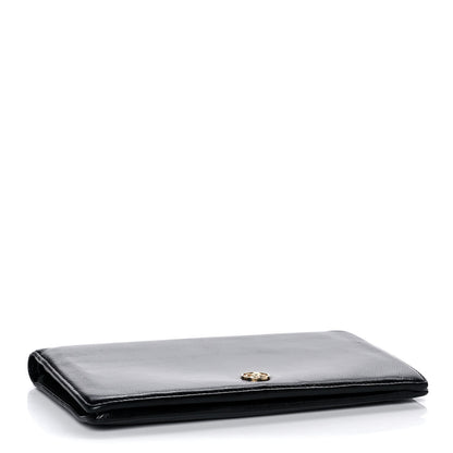 Chanel Grained Calfskin CC Button Yen Wallet Black 4 of 11