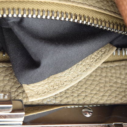 Fendi Cuoio Romano Selleria Bi-Color Medium Peekaboo Iconic Satchel Mou Deserto 12 of 17
