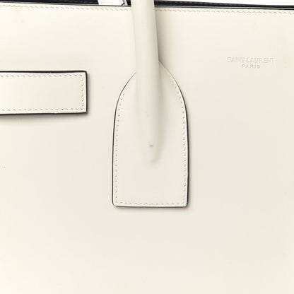 Saint Laurent Grained Calfskin Small Sac De Jour Dove Porcellana Black 8 of 11