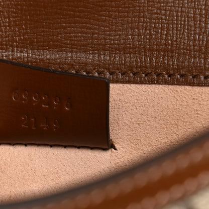 Gucci GG Supreme Monogram Mini Horsebit 1955 Shoulder Bag Beige Brown Sugar 6 of 9