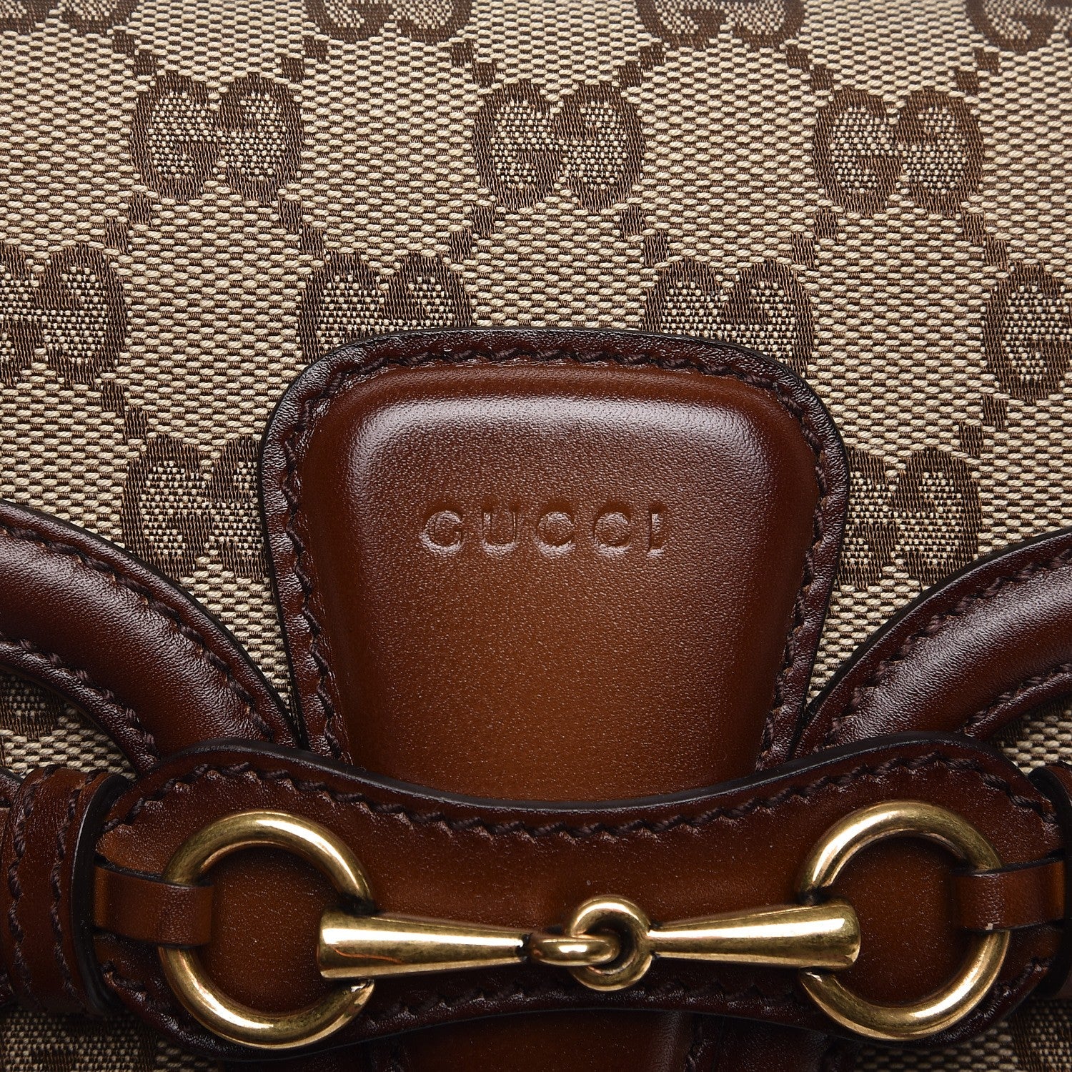 Gucci Monogram Small Lady Web Shoulder Bag Beige Cuir 8 of 8