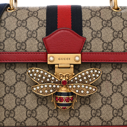 Gucci GG Supreme Monogram Small Queen Margaret Top Handle Bag Red 8 of 11