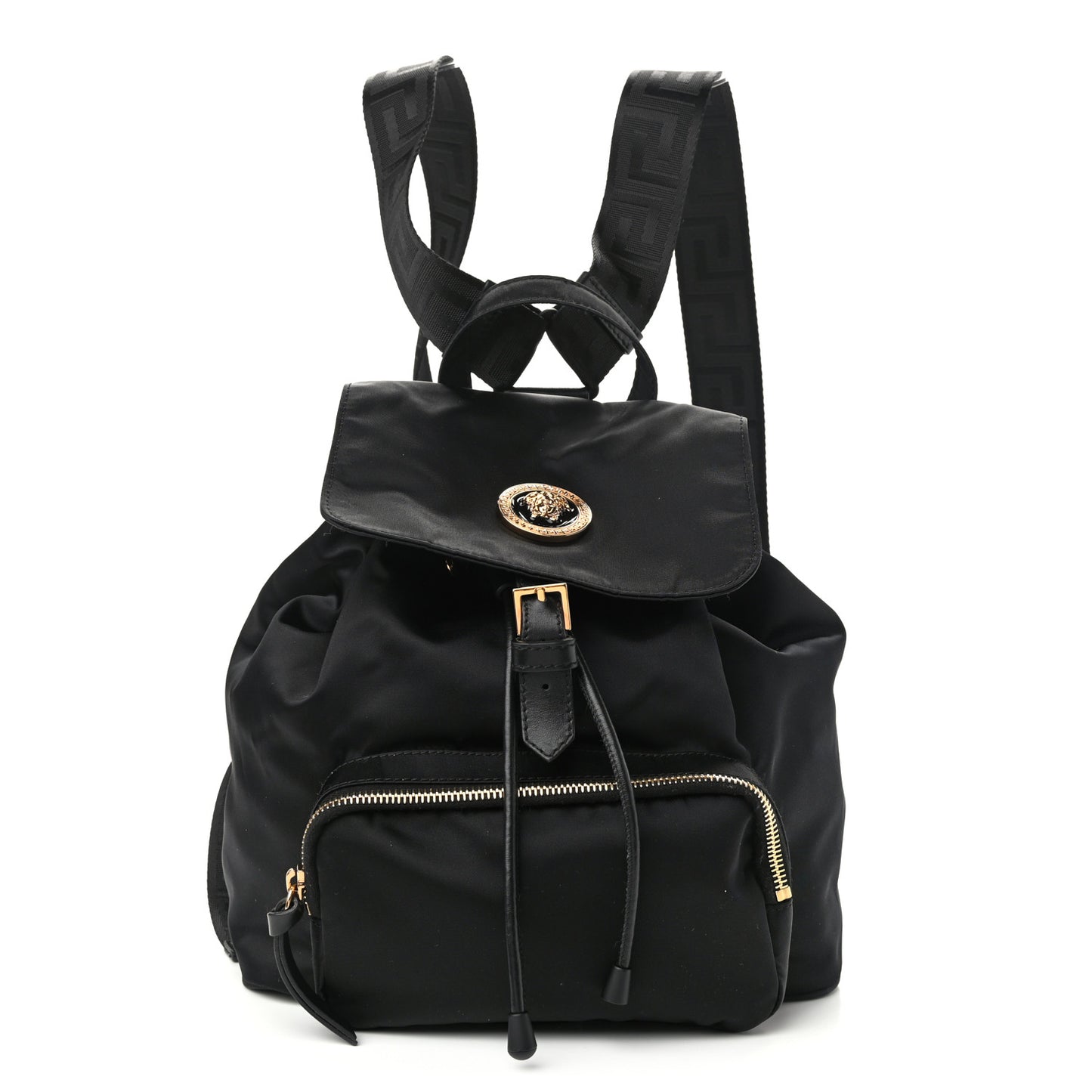 Nylon Palazzo Medusa Backpack Black