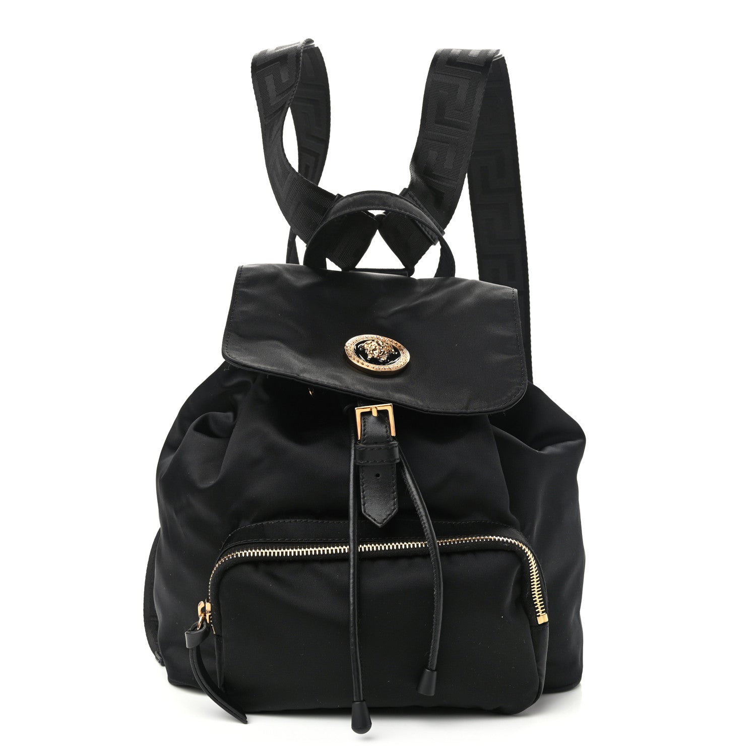 Versace Nylon Palazzo Medusa Backpack Black 1 of 9