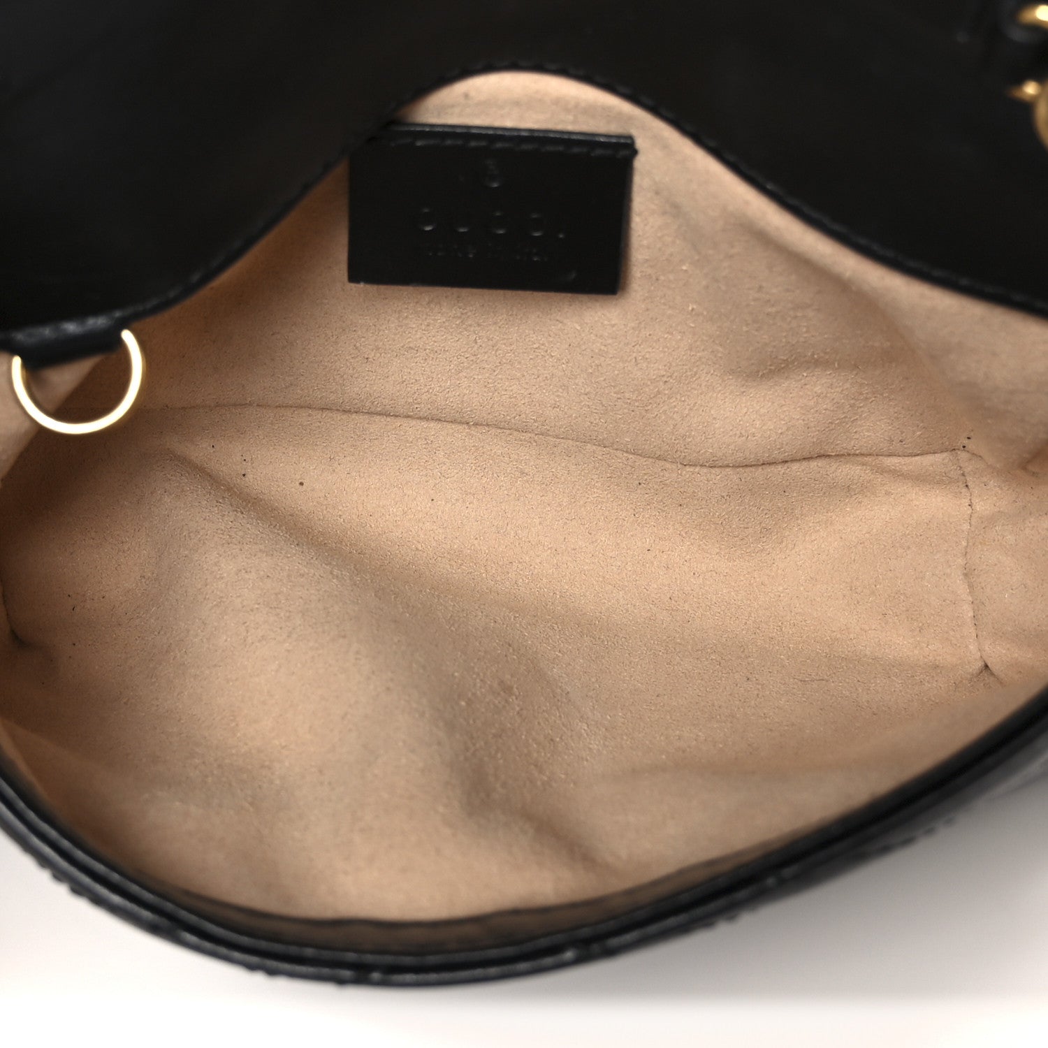 Gucci Calfskin Matelasse Super Mini GG Marmont Shoulder Bag Black 5 of 11