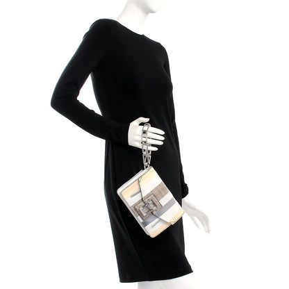 Proenza Schouler Elaphe Ayers Hava Clutch White Beige Silver 2 of 7