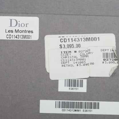 Christian Dior Stainless Steel Diamond Sapphire 38mm Christal Chronograph Quartz Watch White 15 of 16