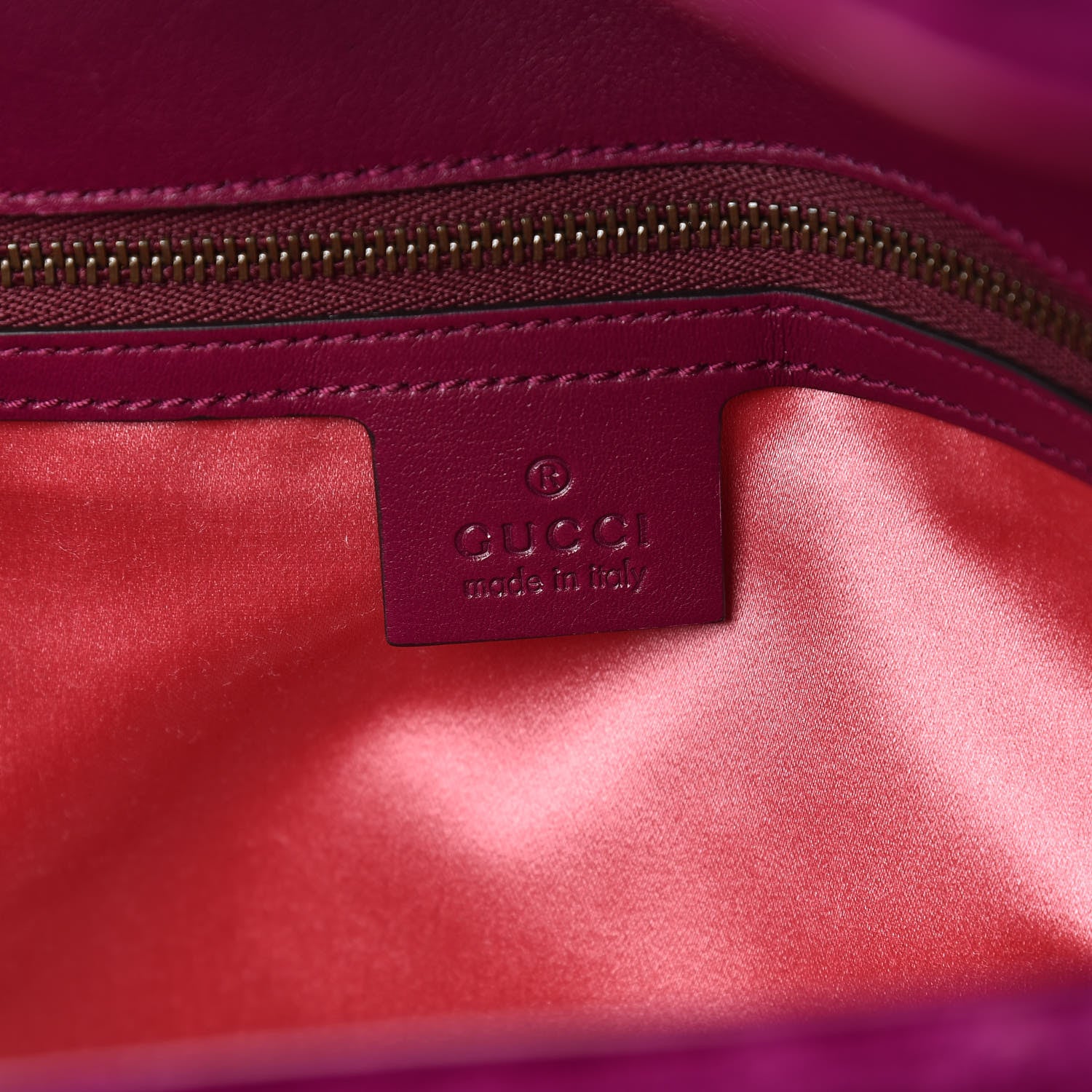 Gucci Velvet Matelasse Medium GG Marmont Shoulder Bag Fuchsia Violet Cyclamen 8 of 10