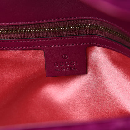 Gucci Velvet Matelasse Medium GG Marmont Shoulder Bag Fuchsia Violet Cyclamen 8 of 10