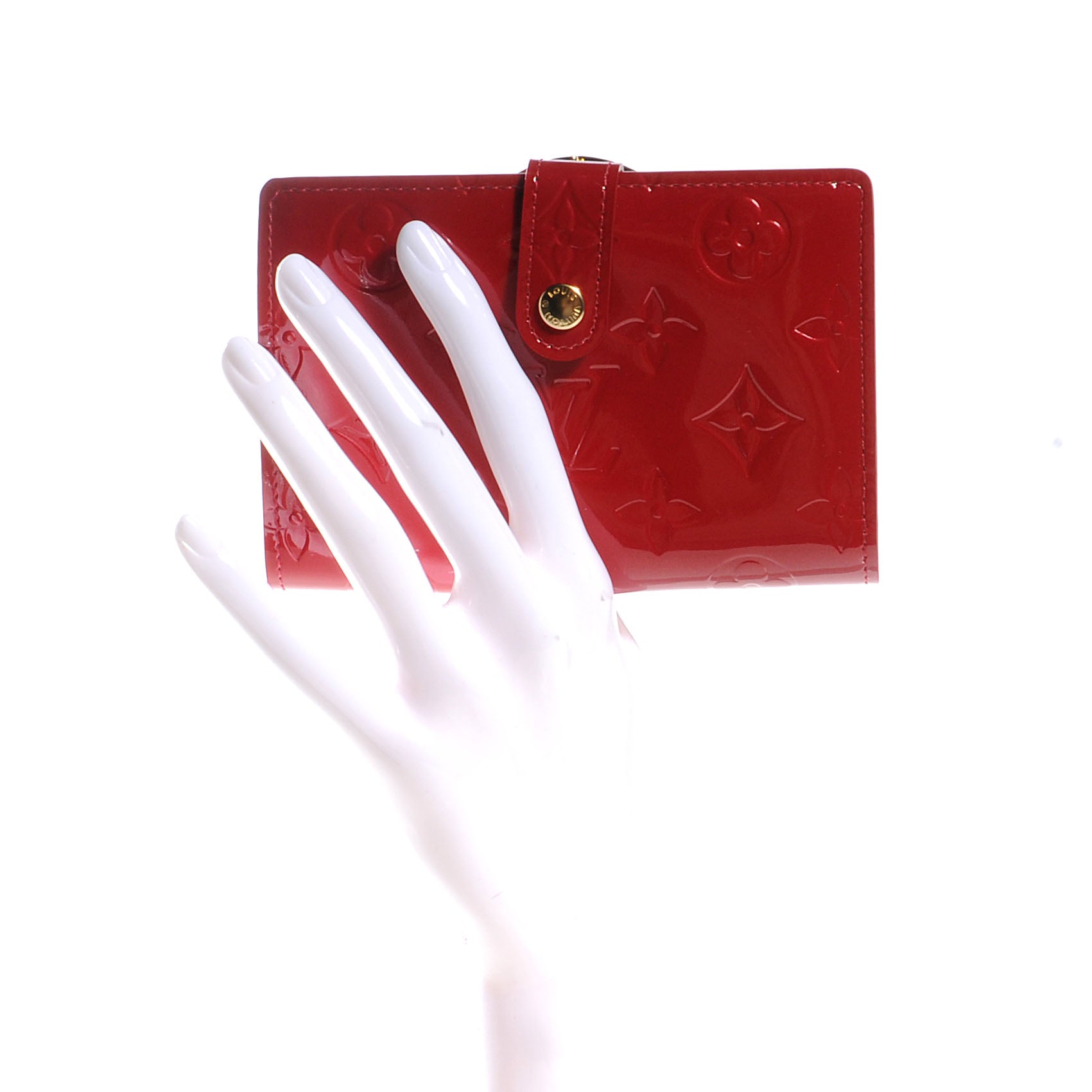 Louis Vuitton Vernis French Purse Wallet Pomme D'Amour 2 of 7