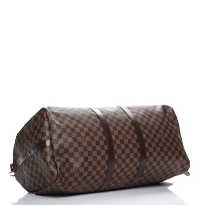 Louis Vuitton Damier Ebene Keepall Bandouliere 55 6 of 9