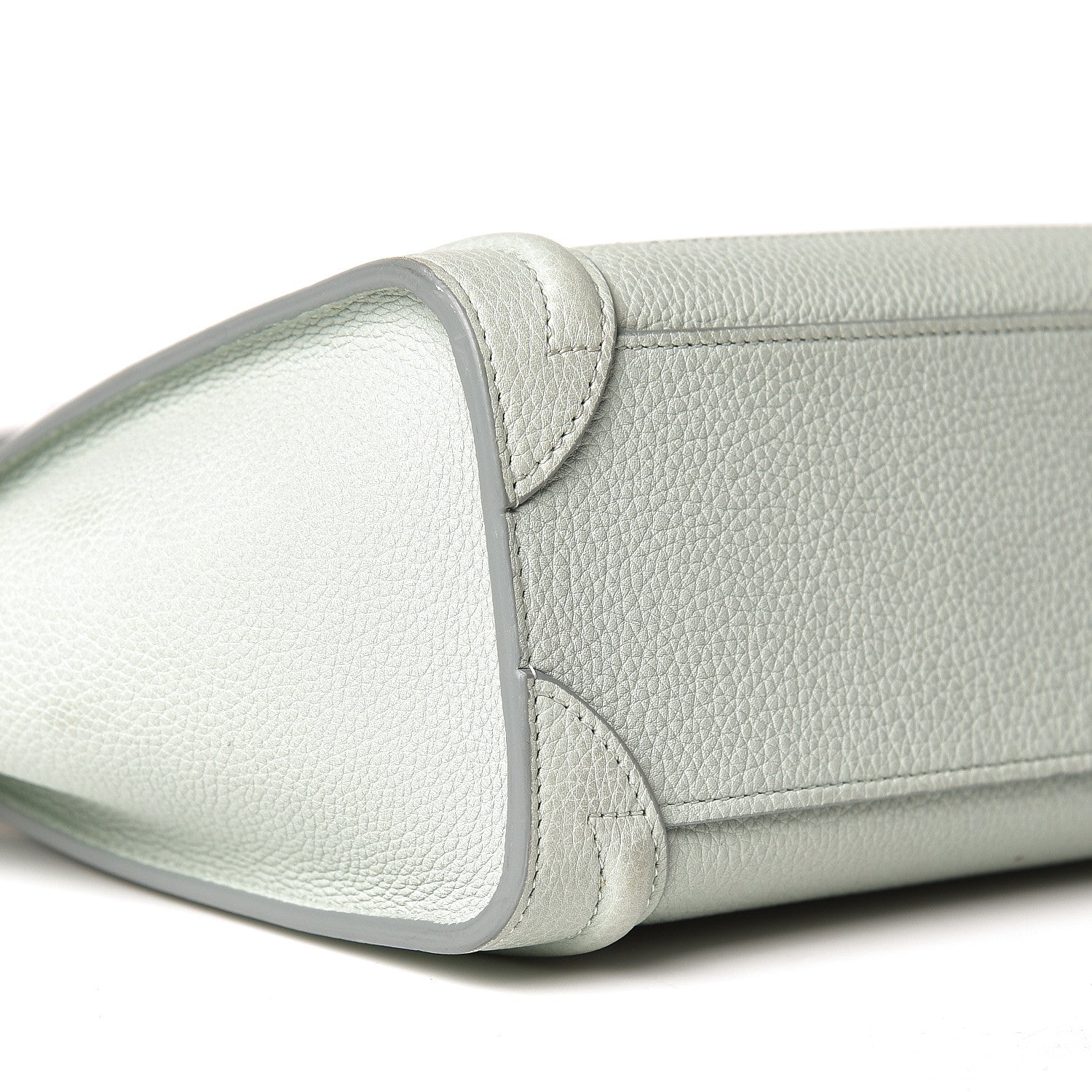 Celine Drummed Calfskin Nano Luggage Almond 12 of 18