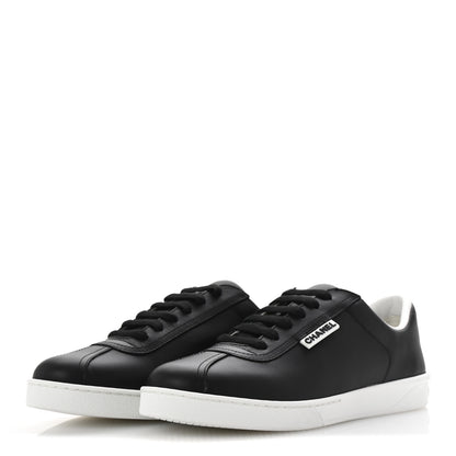 Chanel Calfskin CC Womens Sneakers 39.5 Black 4 of 11