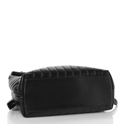 Saint Laurent Calfskin Y Quilted Monogram Medium Loulou Backpack Black 3 of 7