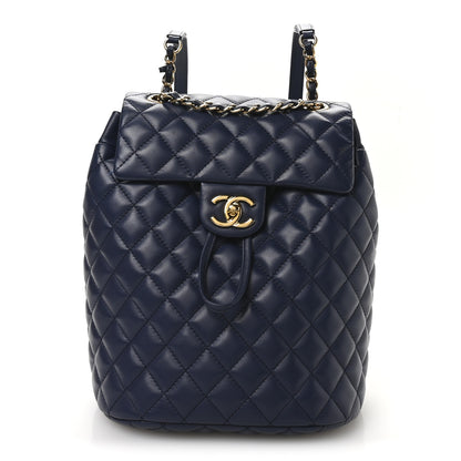 Chanel Calfskin Quilted Small Urban Spirit Backpack Navy 1 of 11