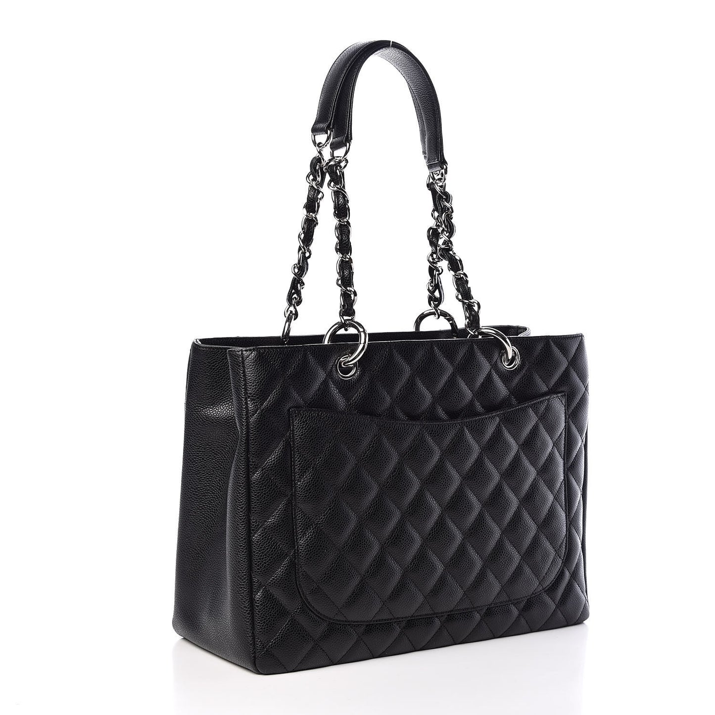 Caviar Quilted Grand Shopping Tote GST Black