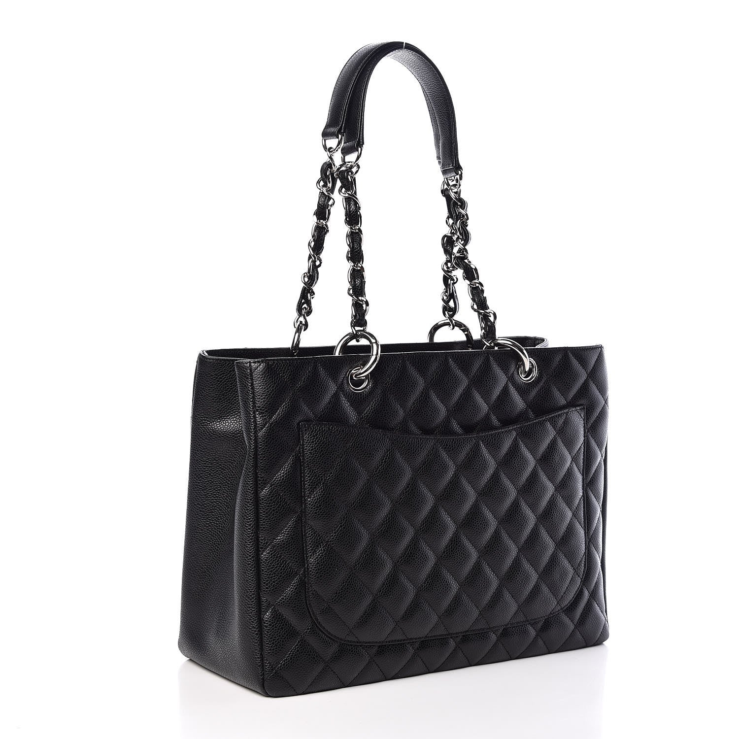 Chanel Caviar Quilted Grand Shopping Tote GST Black 3 of 12