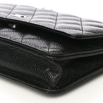 Chanel Caviar Quilted Wallet On Chain WOC Black 10 of 12