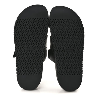 Hermes Calfskin Womens Chypre Sandals 40.5 Black 5 of 9