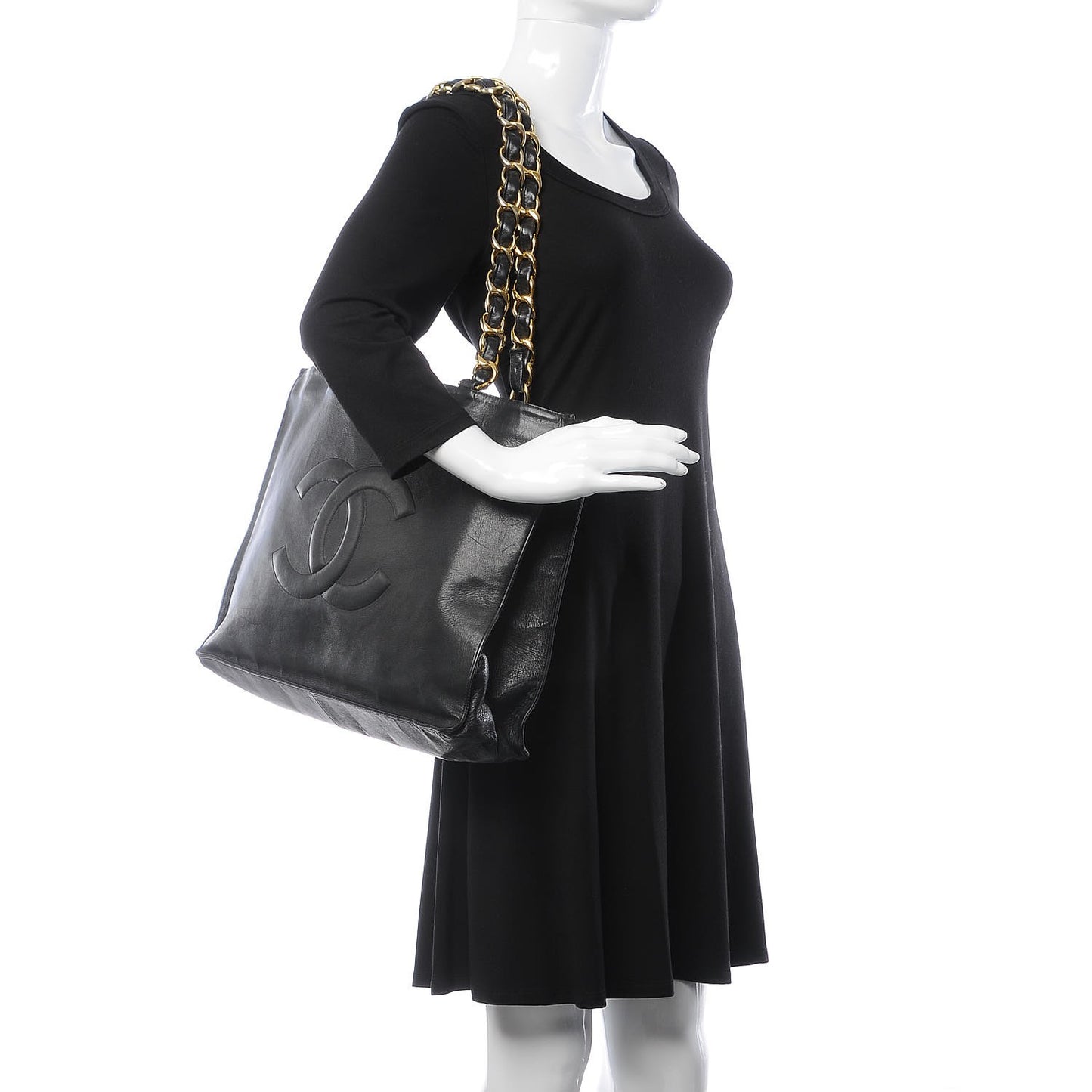 Lambskin CC Tote Black